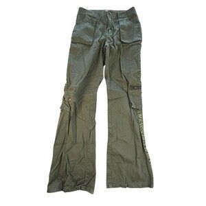 Zana Di Cargo Pants Girls 14 Green Camo Relaxed Elastic Waist Cotton Casual